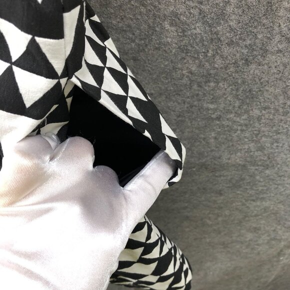 J. Crew Sheath Dress 8P Black White Sleeveless Geometric Print A-Line Career - Picture 10 of 10